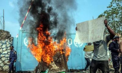 জাতিসংঘ-বিরোধী বিক্ষোভ; শান্তিরক্ষী বাহিনীর ৩ সদস্য নিহত