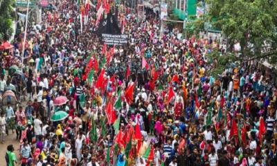 শিয়া সম্প্রদায়ের তাজিয়া মিছিল শুরু