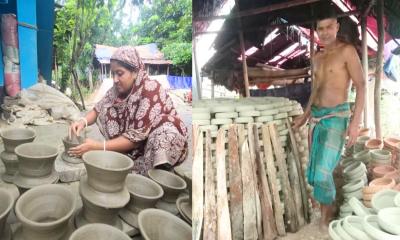 তজুমদ্দিনে কালের বিবর্তনে বিলুপ্তির পথে ঐতিহ্যবাহী মৃৎশিল্প