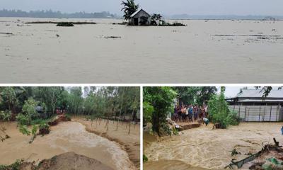 ঝিনাইগাতীতে পাহাড়ি ঢলে ব‍্যাপক ক্ষয়ক্ষতি!