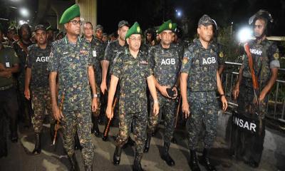 রাজধানীতে ১৬ প্লাটুন আনসার ব্যাটালিয়ন মোতায়েন