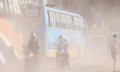 আজ বায়ুদূষণে শীর্ষে ঢাকা