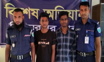 বিশ্বম্ভরপুরে বিদেশি মদসহ আটক ২