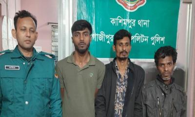 কাশিমপুরে ইয়াবাসহ ৩ মাদক কারবারি আটক