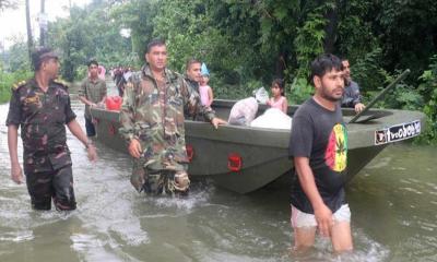 বন্যা পরিস্থিতি: ৬ জেলায় সেনা মোতায়েন