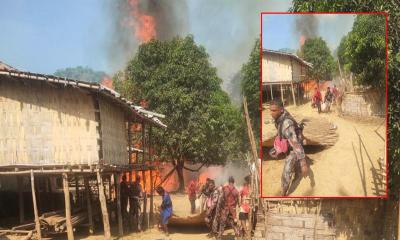 বান্দরবানের থানচিতে আগুন, বিজিবির প্রচেষ্টায় রক্ষা পেয়েছে বাড়িঘর-সম্পদ