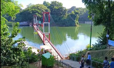 ১ মাস ২৩ দিন পর ভেসে উঠল রাঙ্গামাটির ঝুলন্ত সেতু