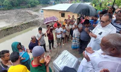 দেবহাটায় ব্রিজ নির্মাণের ভিত্তিপ্রস্তর উদ্বোধন