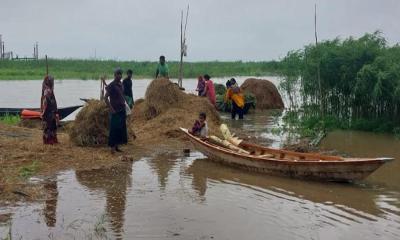 পানি বাড়ায় উৎকণ্ঠা বাড়ছে পদ্মা তীরের মানুষের