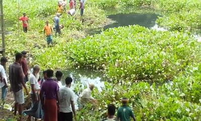 ইছামতি নদী দখলমুক্ত ও কচুরিপানা অপসারণ করলো শিক্ষার্থীরা