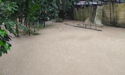 দুমকিতে টানা বর্ষণে বিস্তীর্ণ এলাকা প্লাবিত