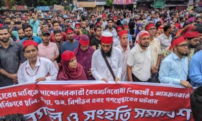 শিক্ষার্থীদের প্রতি সংহতি জানিয়ে ইবি শিক্ষকদের সমাবেশ