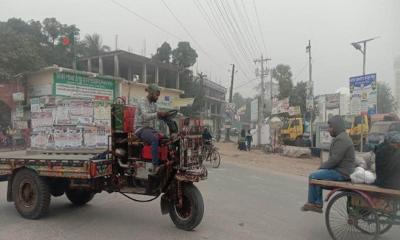 ঘন কুয়াশায় শিবচরে সূর্যের দেখা নেই