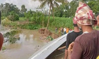 মাদারীপুরে নদীগর্ভে বিলীন বসতবাড়ি ও ফসলি জমি