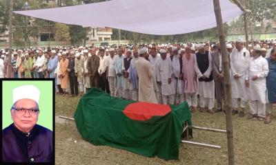 রাষ্ট্রীয় মর্যাদায় বীর মুক্তিযোদ্ধা হাসমত আলীর দাফন সম্পন্ন