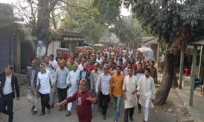 গ্রেনেড হামলা মামলার রায়ে মদনে বিএনপির আনন্দ মিছিল