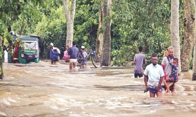 সিলেটে ভয়াবহ বন্যা: ৭ উপজেলায় ৫ লাখ ৩৩ হাজার মানুষ প্লাবিত