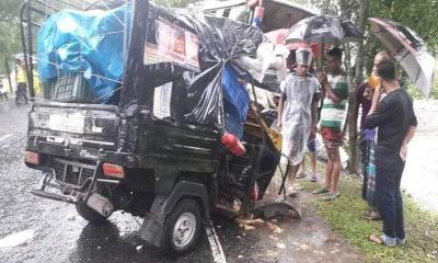 তেঁতুলিয়ায় বাস-থ্রি হুইলার সংঘর্ষ, নিহত ১